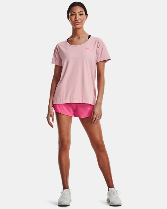 Camiseta de manga corta UA RUSH™ Energy Core para mujer, Pink, pdpMainDesktop image number 2